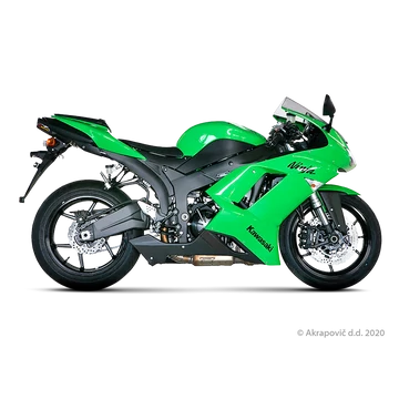 Kawasaki Ninja ZX-6R 2008 Slip-On Line (Titanium)